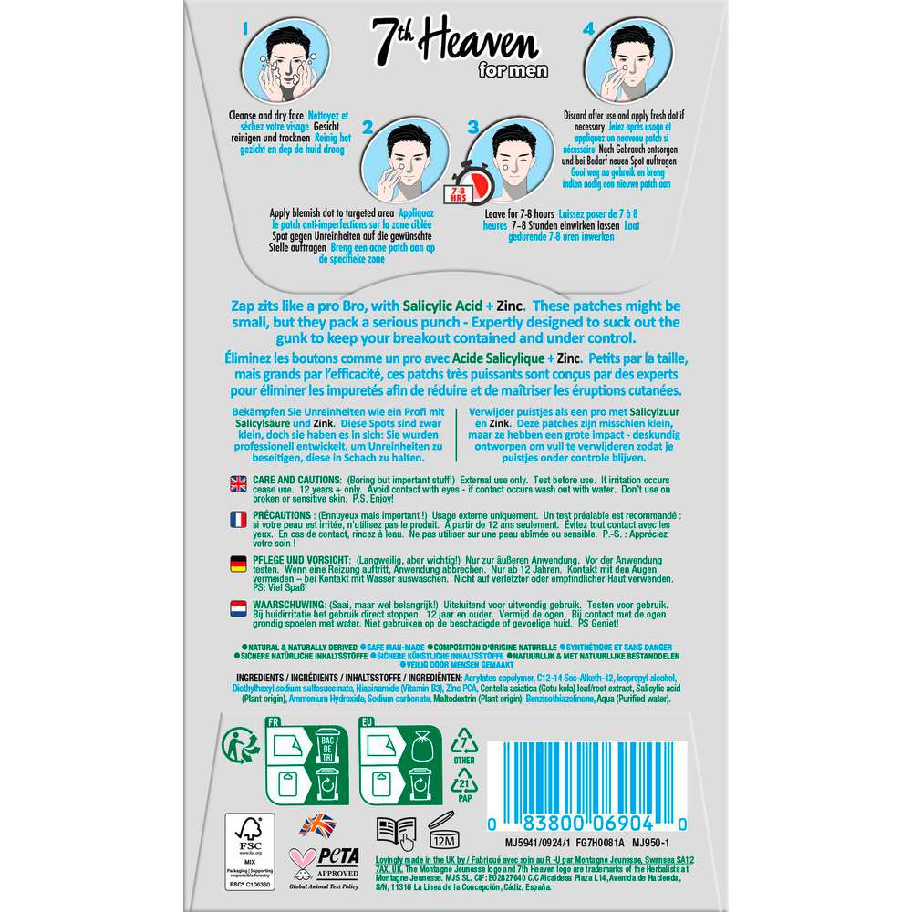 Produktabbildung 7th Heaven Men's Pimple Patches 