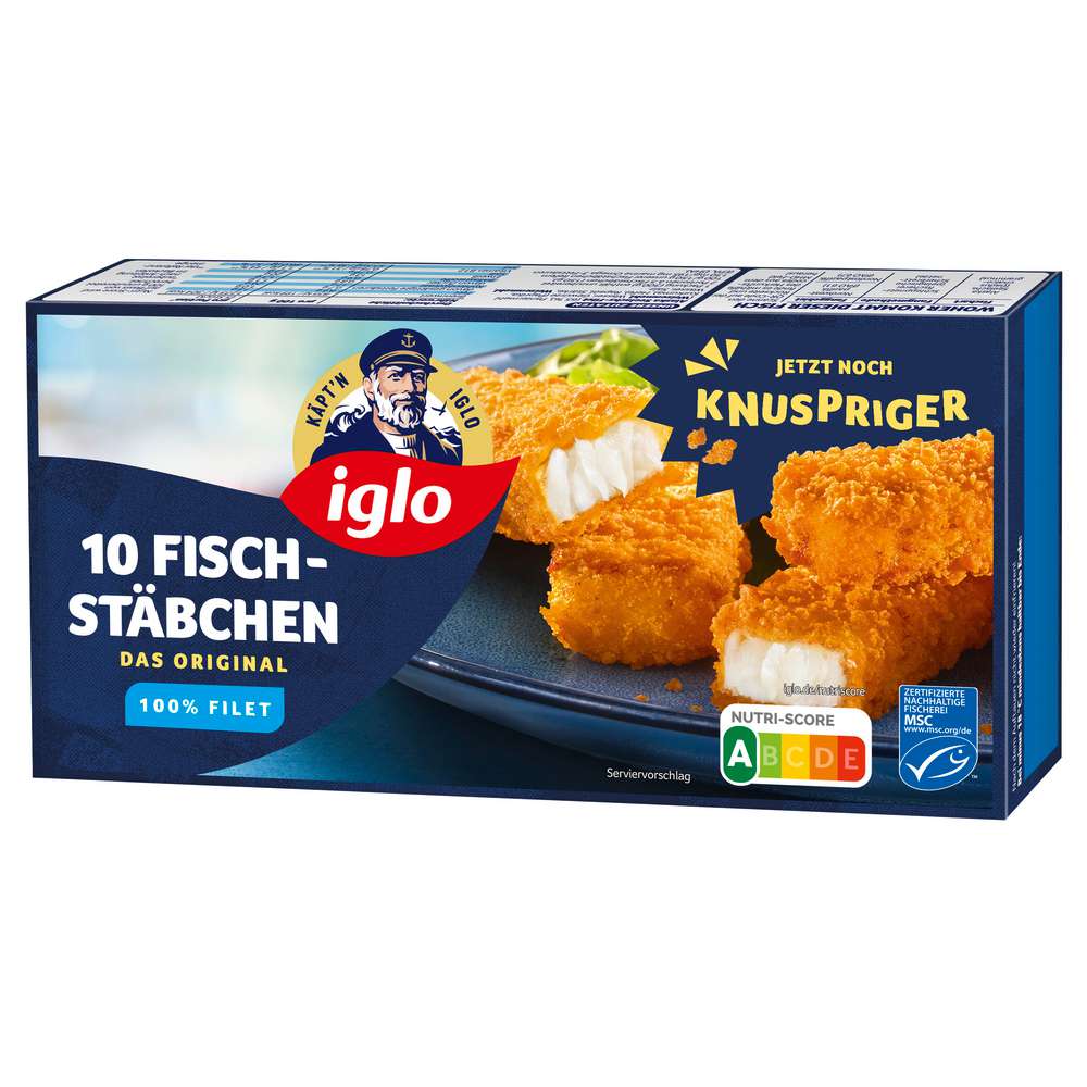 Produktabbildung Iglo Fischstäbchen, tiefgekühlt