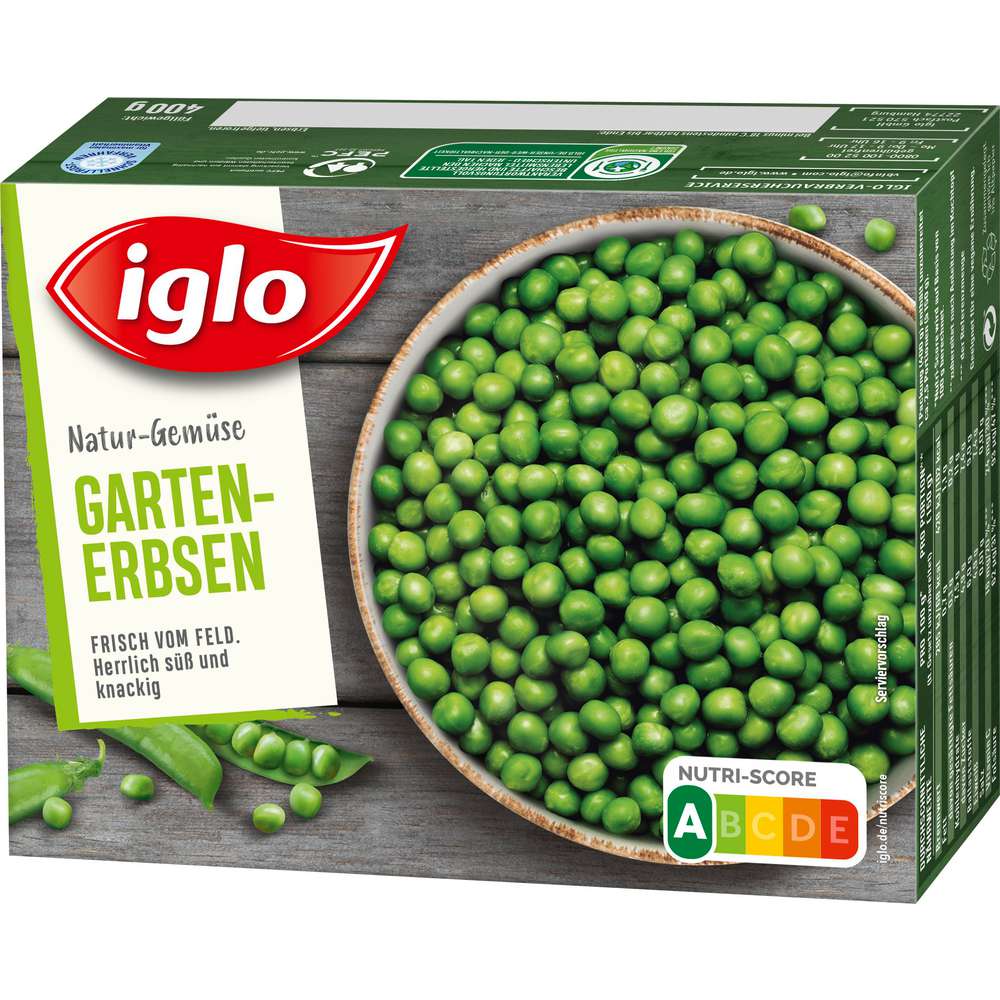Produktabbildung Iglo Feldfrisch Gartenerbsen, tiefgekühlt