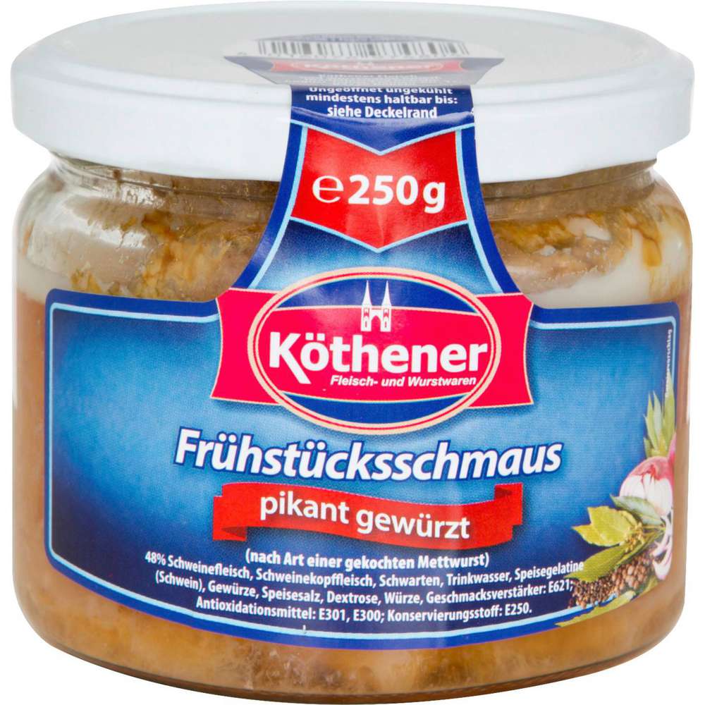 Produktabbildung Köthener Brotaufstrich Frühstücksschmaus nach Art einer gekochten Mettwurst