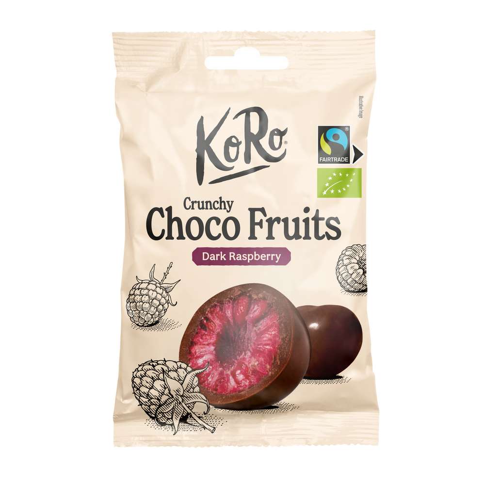 Produktabbildung KoRo Crunchy Choco Fruits Dark Raspberry