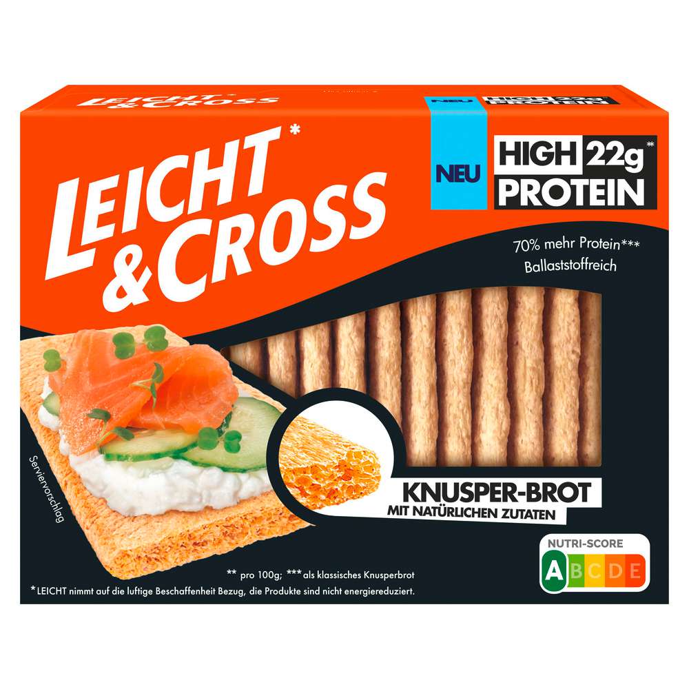 Produktabbildung Leicht & Cross Knusper Knäckebrot High Protein