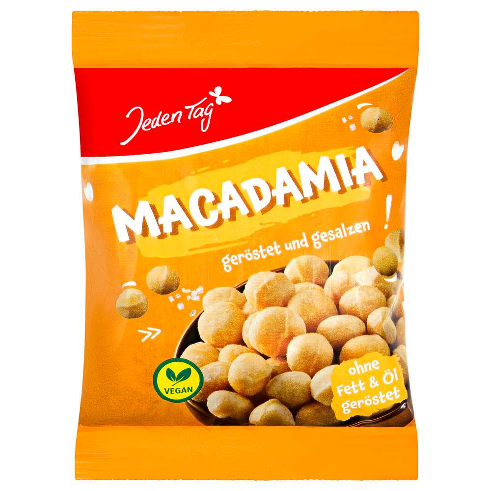 Produktabbildung Jeden Tag Macadamia Nüsse, geröstet & gesalzen