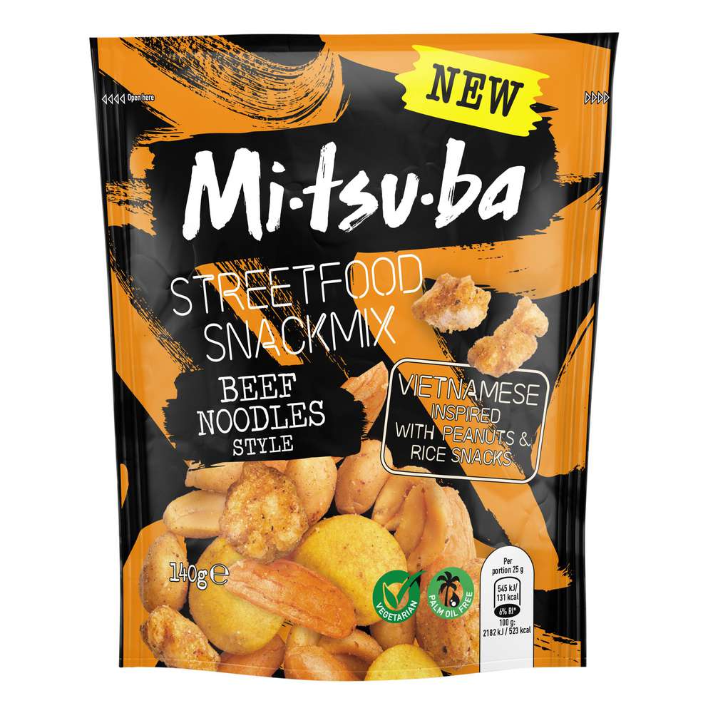 Produktabbildung Mitsuba Streetfood Snack-Mix, Beef Noodles Style