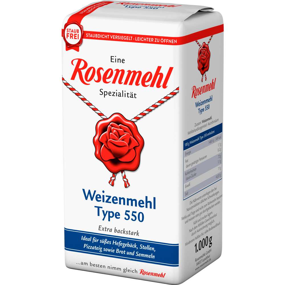 Produktabbildung Rosenmehl Weizenmehl Type 550