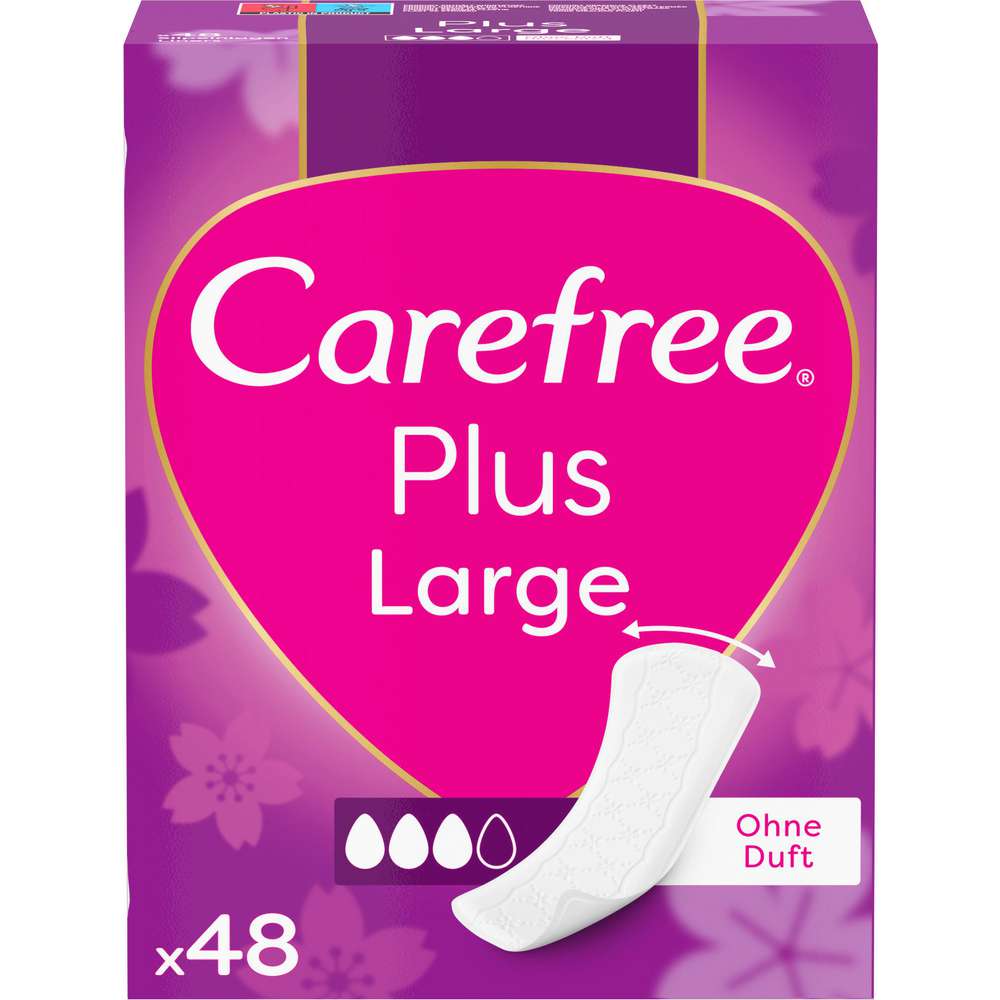 Produktabbildung Carefree Slipeinlagen Large Plus, leichter Duft, 48er