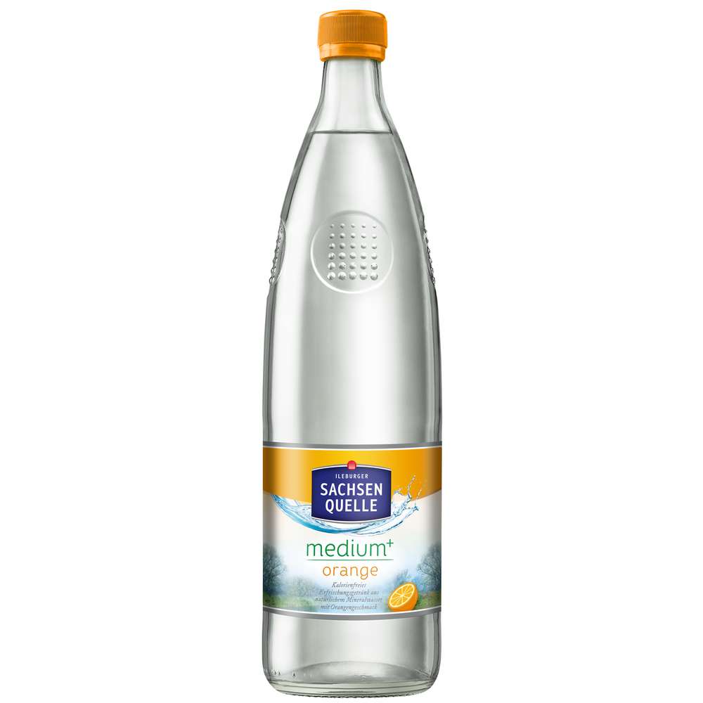 Produktabbildung Sachsen Quelle Erfrischungsgetränk Medium+  Orange