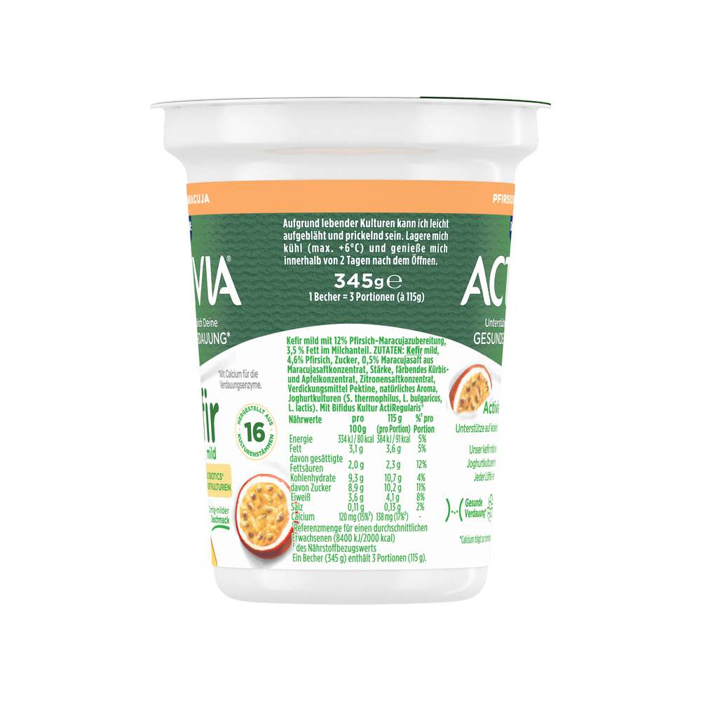 Produktabbildung Danone Activia Kefir zum Löffeln, Pfirsich & Maracuja