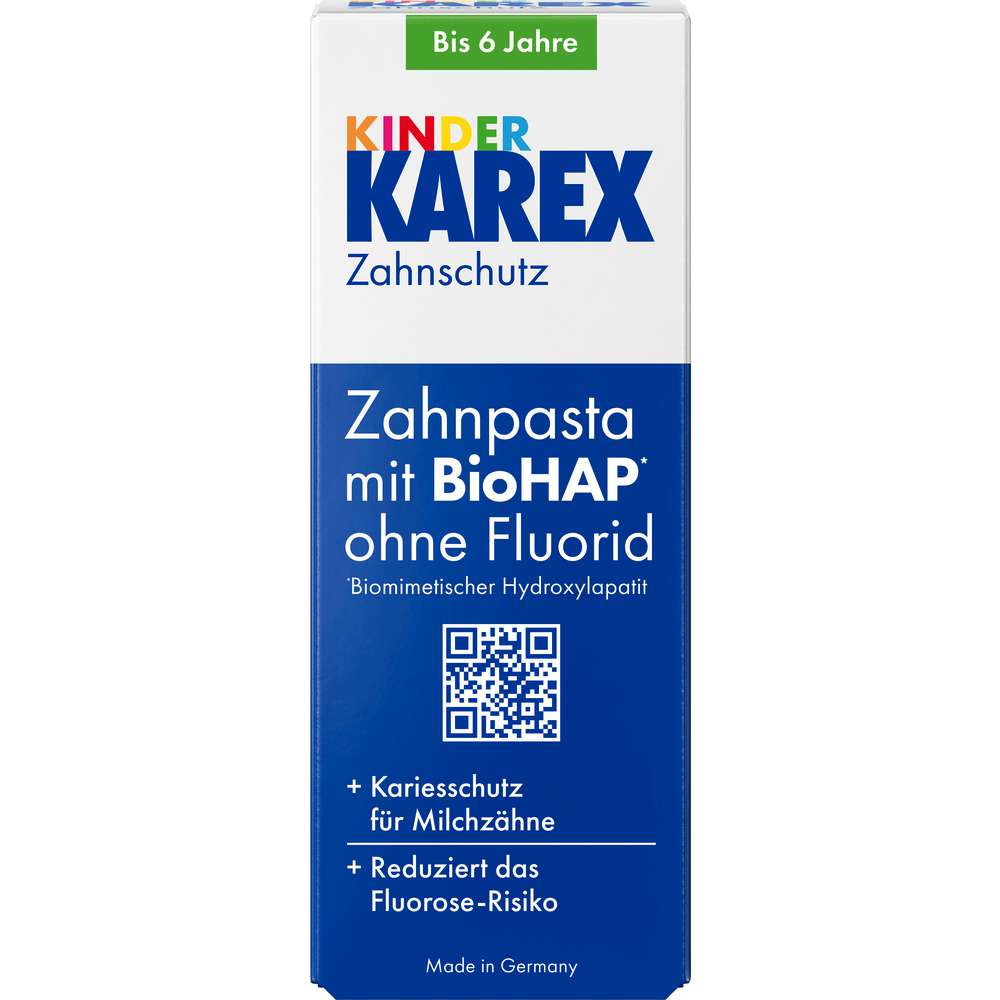 Produktabbildung KAREX Zahncreme BioHAP ohne Fluorid, Kinder