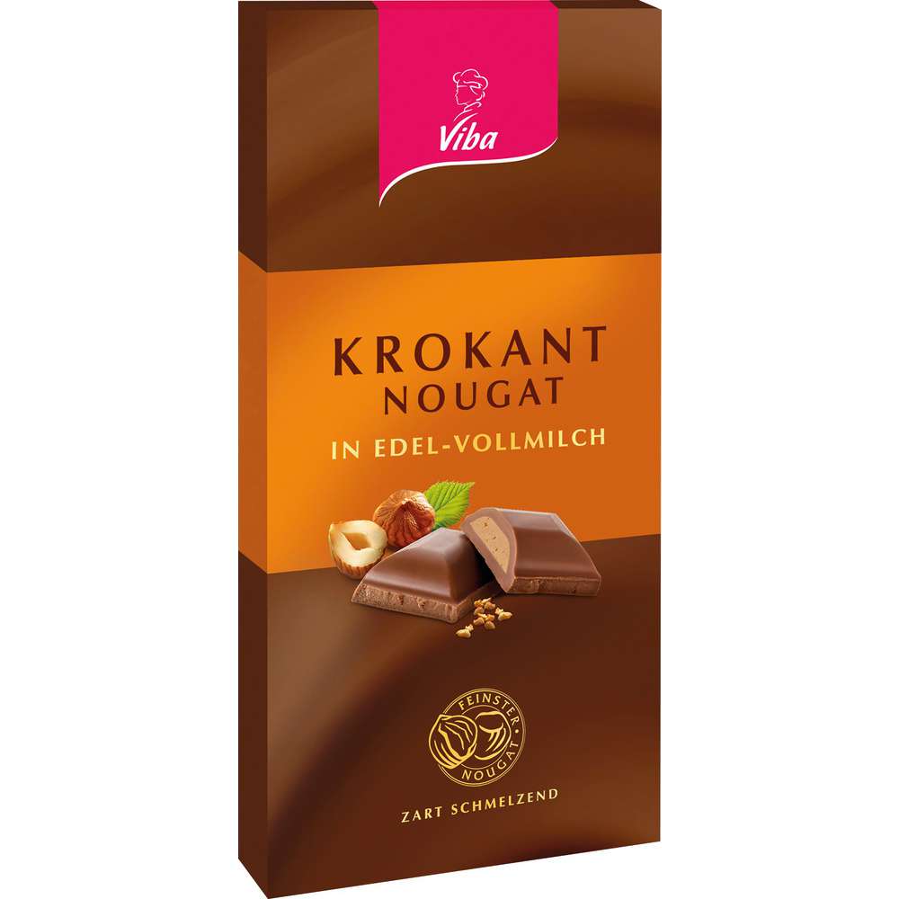 Produktabbildung Viba Tafelschokolade, Krokant Nougat
