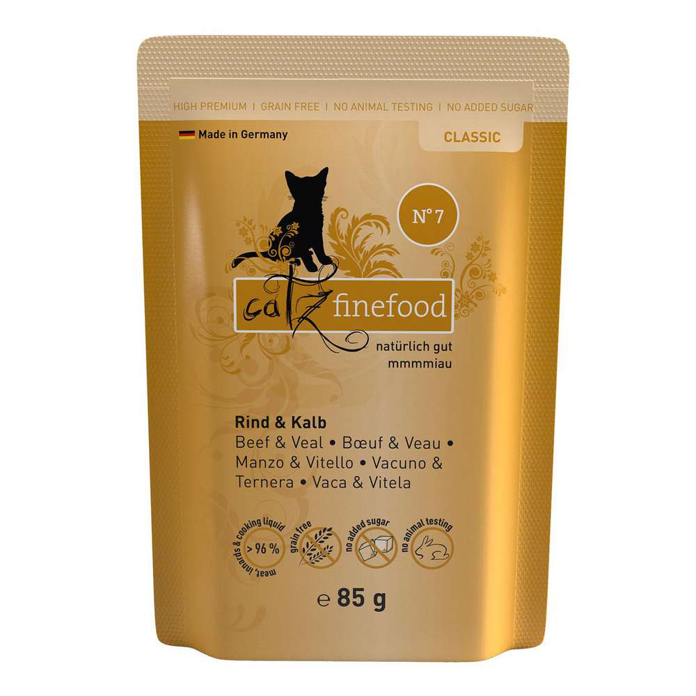 Produktabbildung catz finefood Katzen-Nassfutter Nr ° 7, Kalb