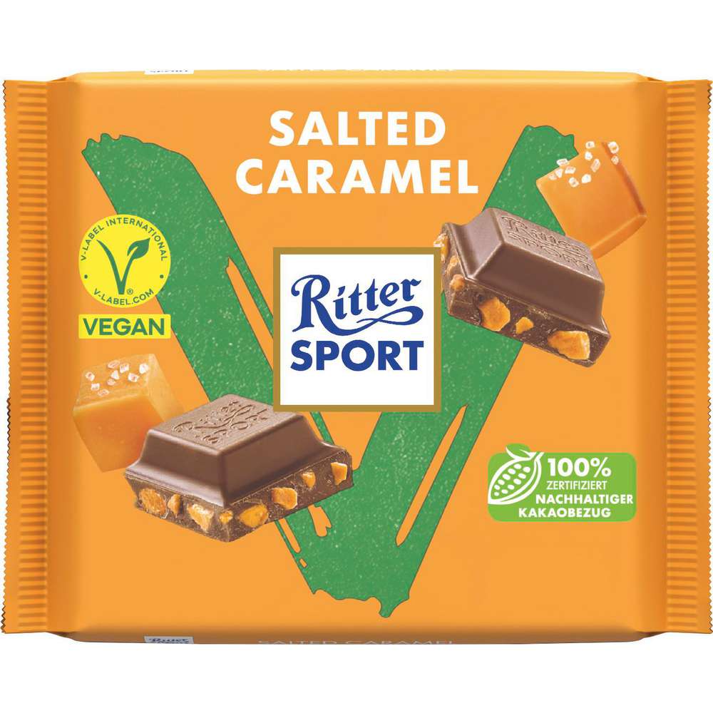 Produktabbildung Ritter Sport Tafelschokolade, Salted Caramel, vegan