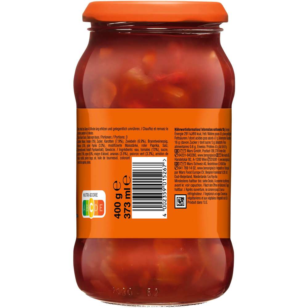 Produktabbildung BEN'S ORIGINAL Soße Süß-Sauer, Gemüse