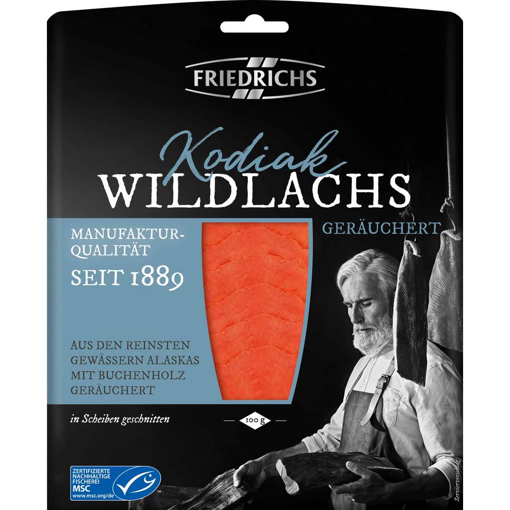 Produktabbildung Friedrichs Premium Kodiak Wildlachs, Smoked