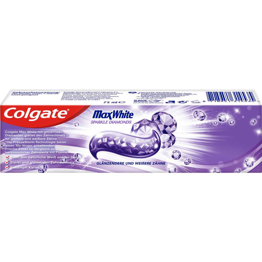 Produktabbildung Colgate Zahncreme MaxWhite, Sparkle Diamonds 