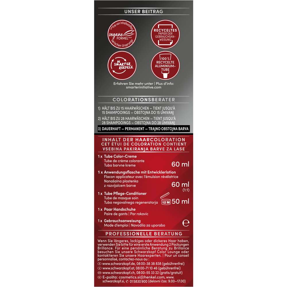 Produktabbildung Schwarzkopf Brillance Haarfarbe, 877 Helles Aschbraun