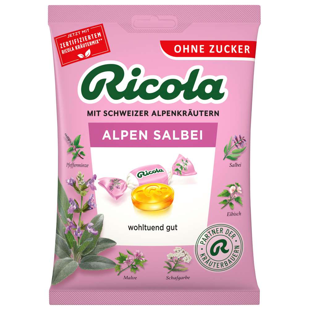 Produktabbildung Ricola Bonbons Alpen Salbei, zuckerfrei