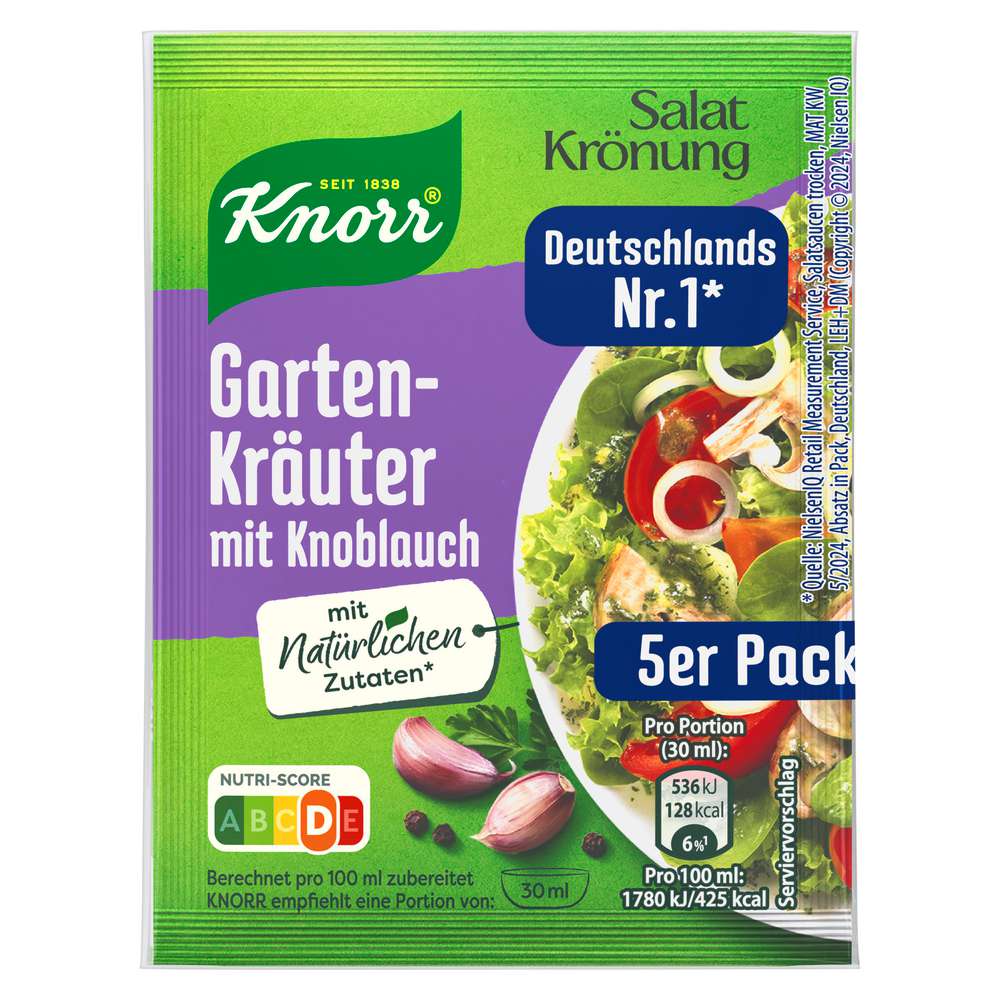 Produktabbildung Knorr Salat Krönung, Gartenkräuter Knoblauch