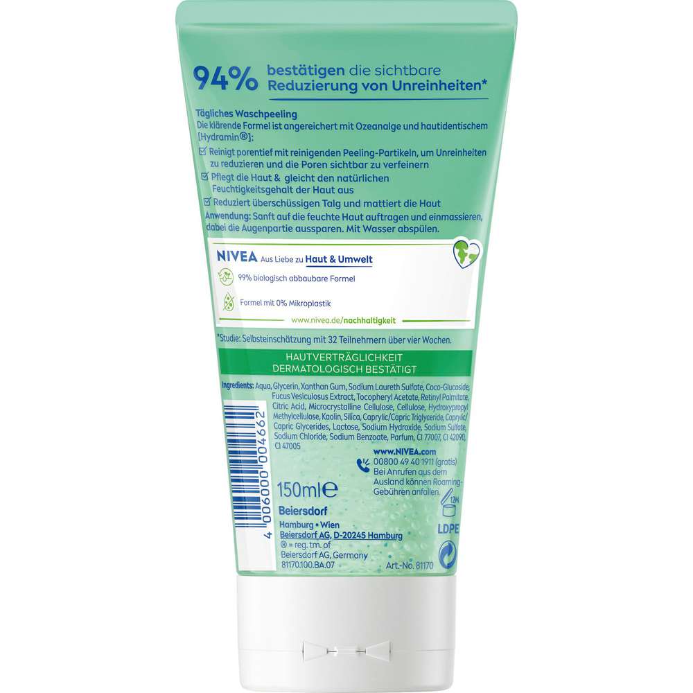 Produktabbildung Nivea Waschpeeling für Mischhaut, klärend