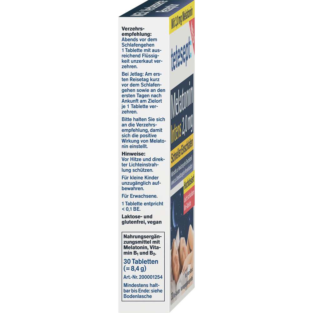 Produktabbildung tetesept Melatonin Intense Tabletten
