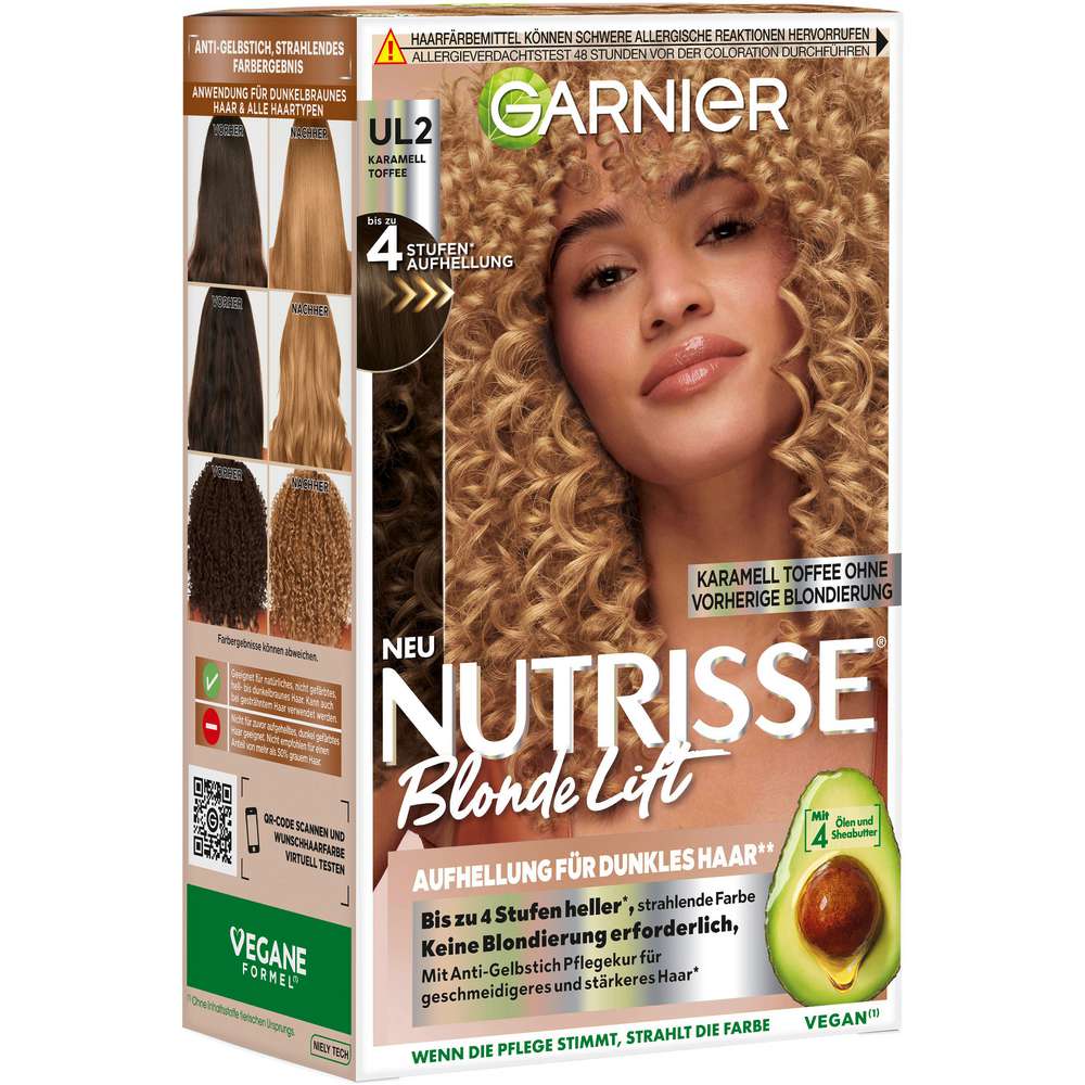 Produktabbildung Garnier Nutrisse Haarfarbe Blond Lift, UL2 Karamell Toffee
