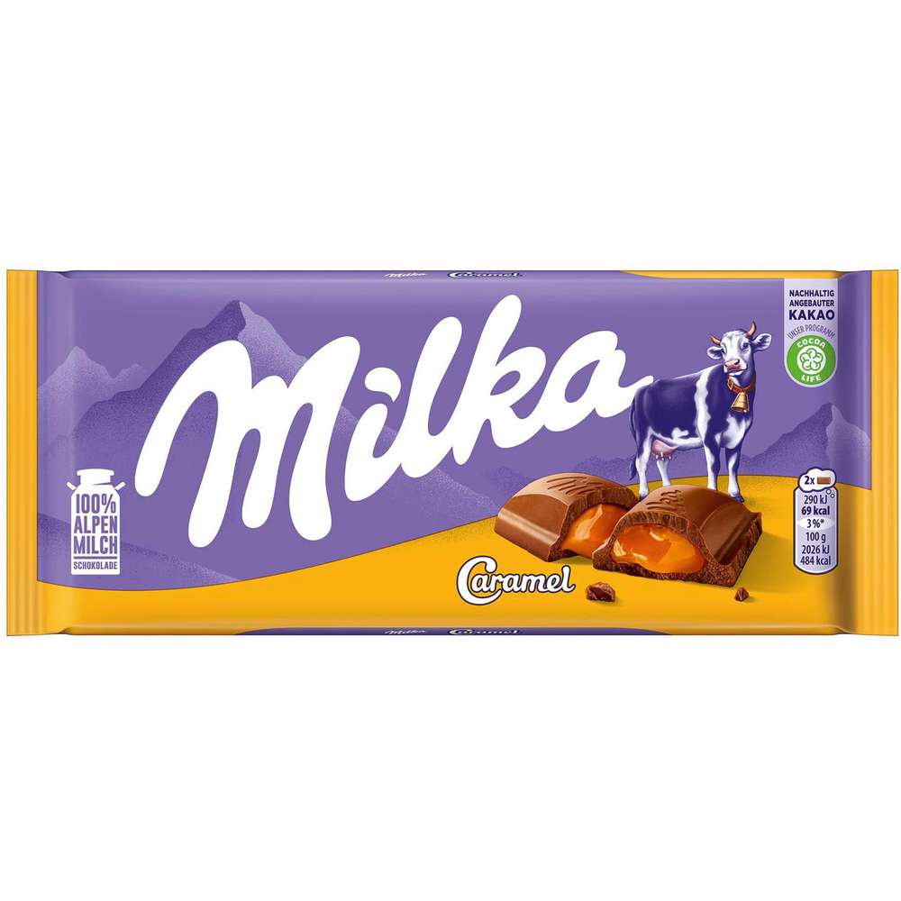 Produktabbildung Milka Tafelschokolade, Karamell