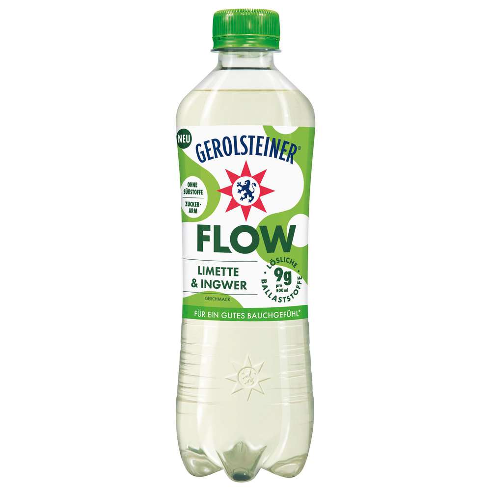 Produktabbildung Gerolsteiner Flow Ballaststoff-Drink, Limette-Ingwer