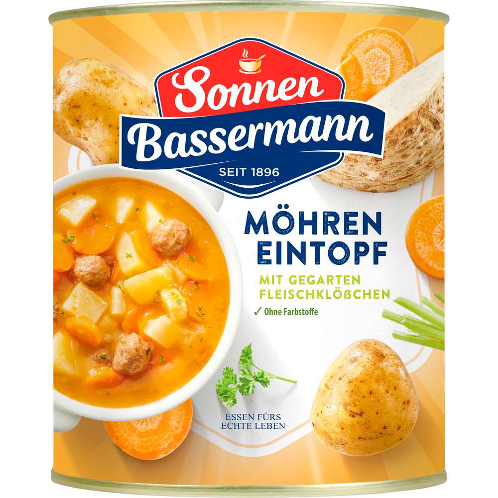 Produktabbildung Sonnen Bassermann Eintopf Möhren mit leckeren Fleichklößchen