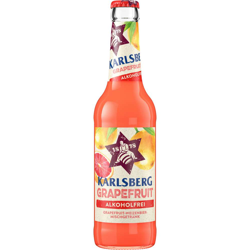 Produktabbildung Karlsberg Biermischgetränk, Grapefruit, alkoholfrei