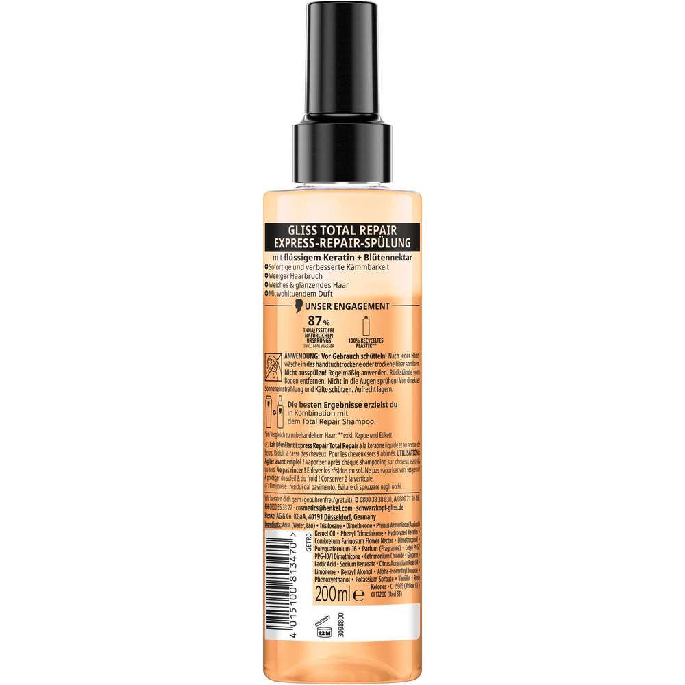 Produktabbildung Schwarzkopf Gliss Kur Haarspülung, Total Repair