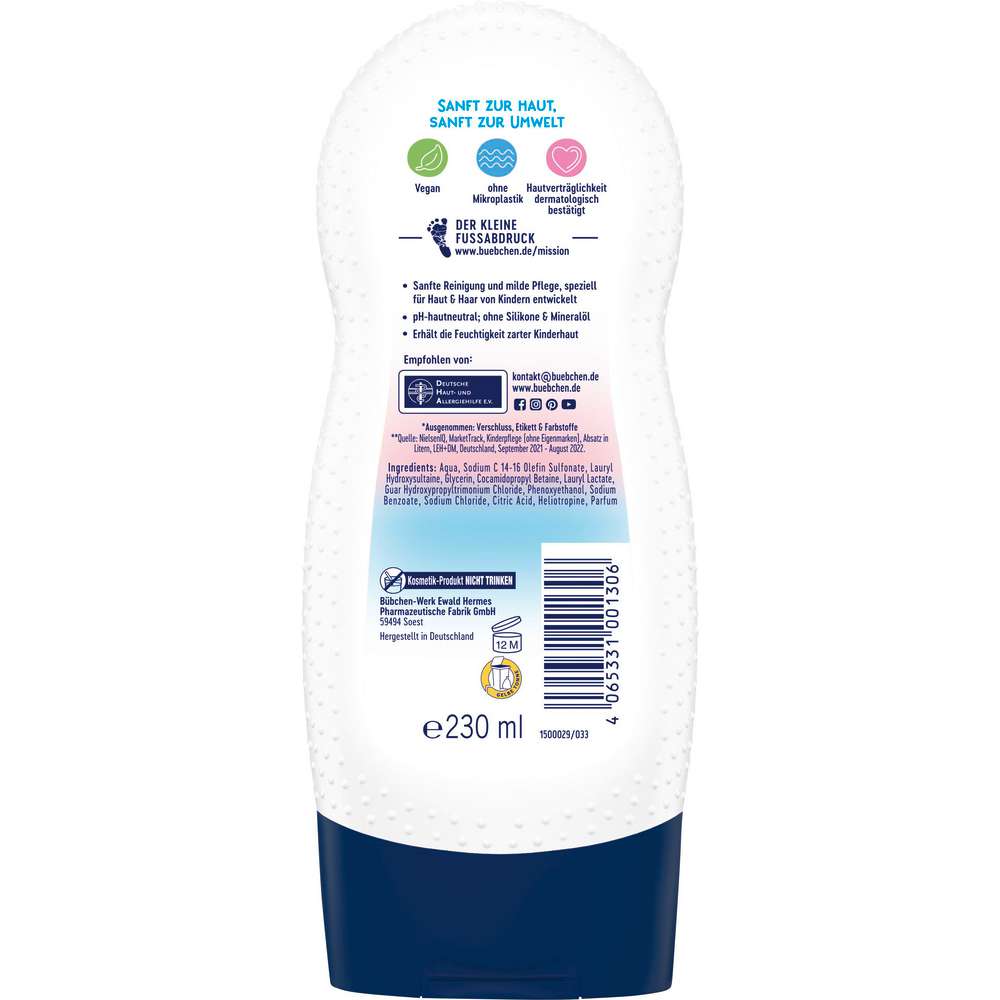 Produktabbildung Bübchen Kinder 2in1 Shampoo + Duschgel, Sanfte Lieblinge