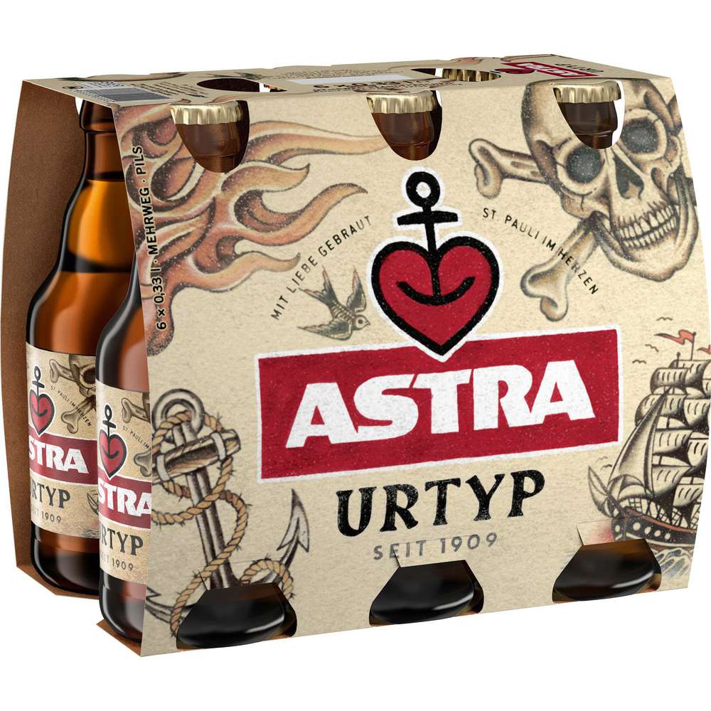 Produktabbildung Astra Urtyp Bier 4,9%, 6 x 0,33l
