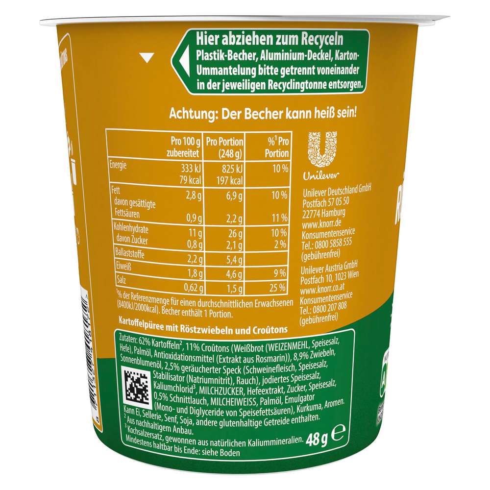 Produktabbildung Knorr Kartoffel Snack, Röstzwiebeln & Croûtons