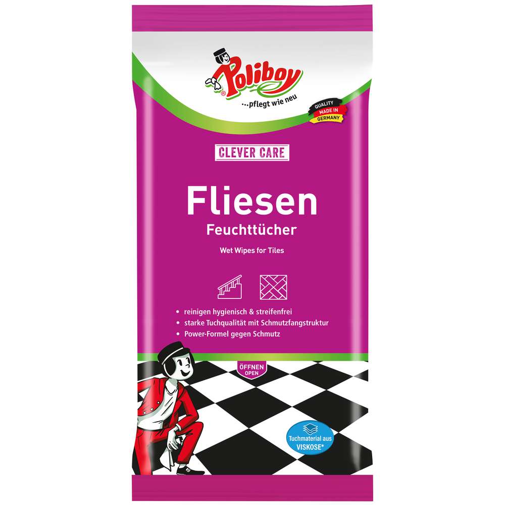 Produktabbildung Poliboy Boden-Feuchttücher, für Fliesen