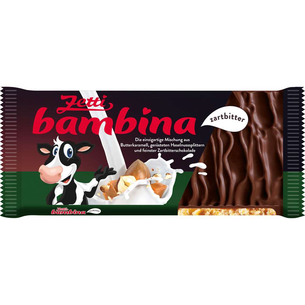 Produktabbildung Zetti Bambina Tafelschokolade, Karamell/Haselnuss/Zartbitter