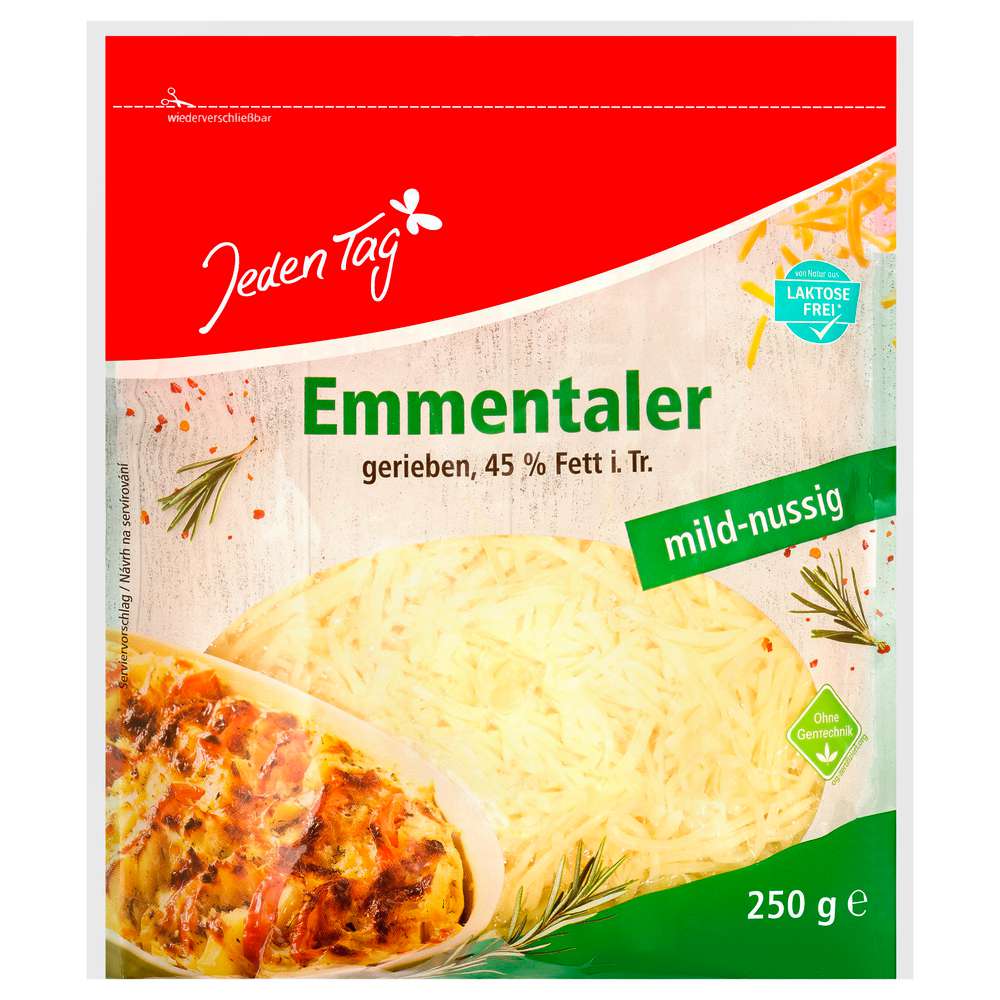 Produktabbildung Jeden Tag Emmentaler Käse, gerieben