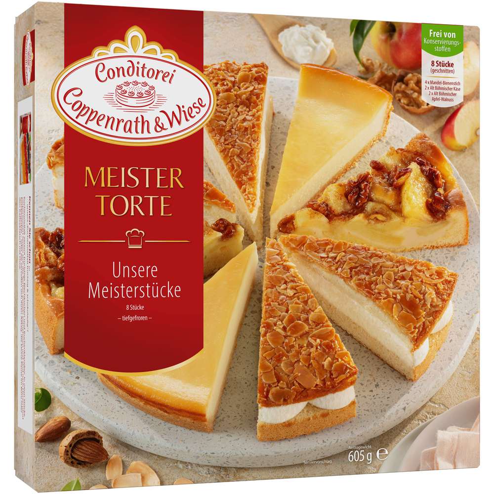 Produktabbildung Conditorei Coppenrath & Wiese Meistertorte Kuchenstücke, tiefgekühlt
