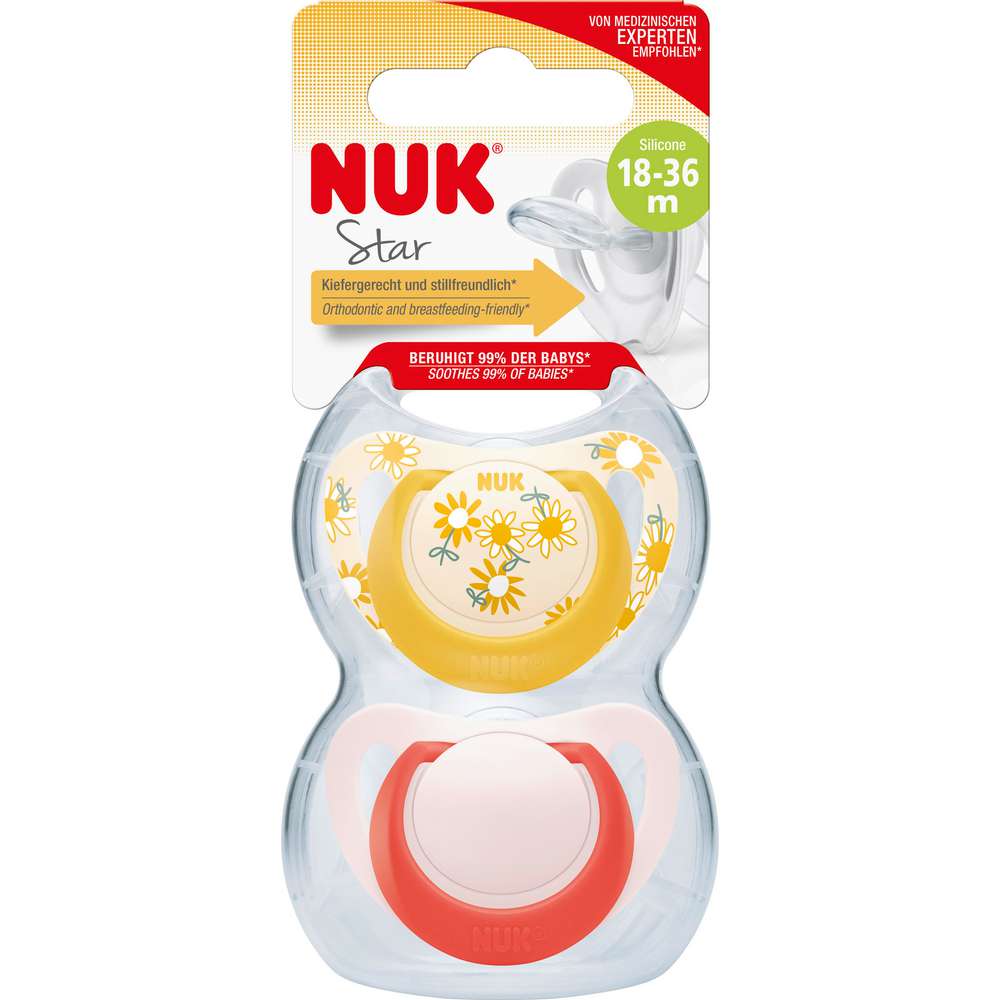 Produktabbildung Nuk Schnuller Box 18-36 M, Sortiert