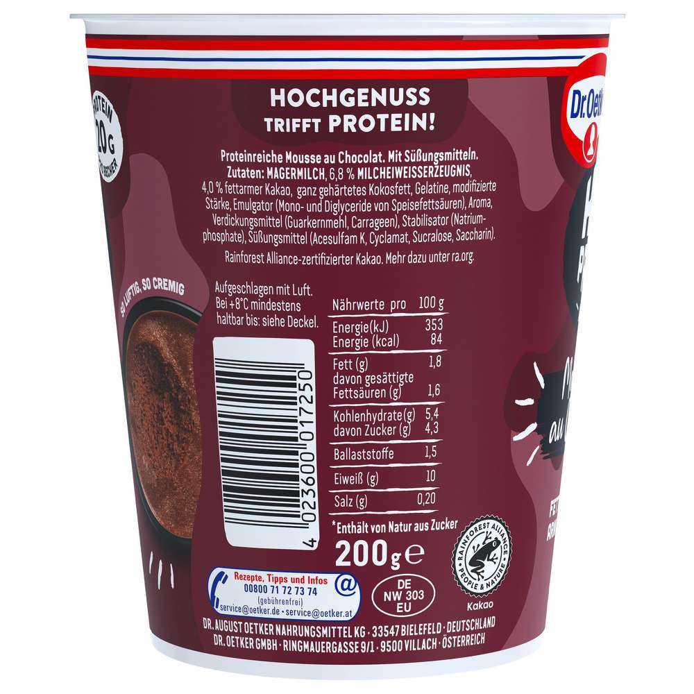 Produktabbildung Dr. Oetker High Protein Mousse au Chocolat