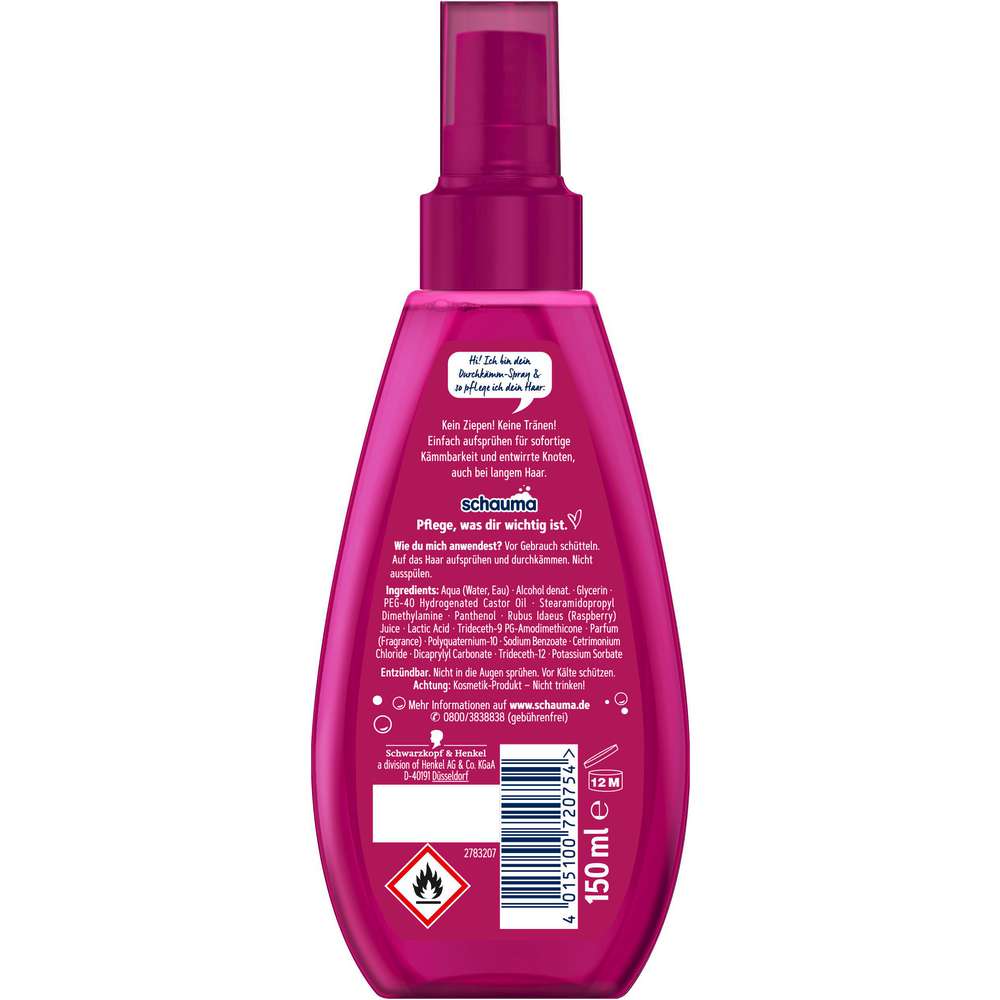 Produktabbildung Schwarzkopf Durchkämmspray Kids, Himbeere