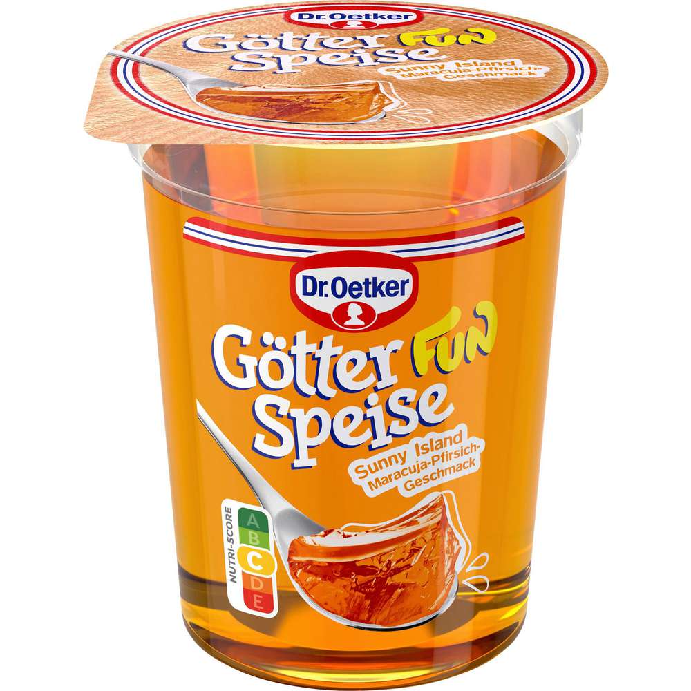 Produktabbildung Dr. Oetker Götterspeise Maracuja-Pfirsich-Geschmack