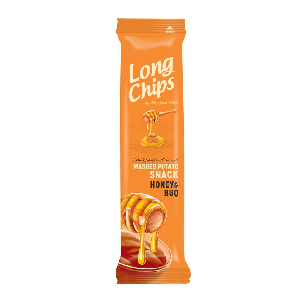 Produktabbildung Long Chips Honey & BBQ Kartoffelsnack 