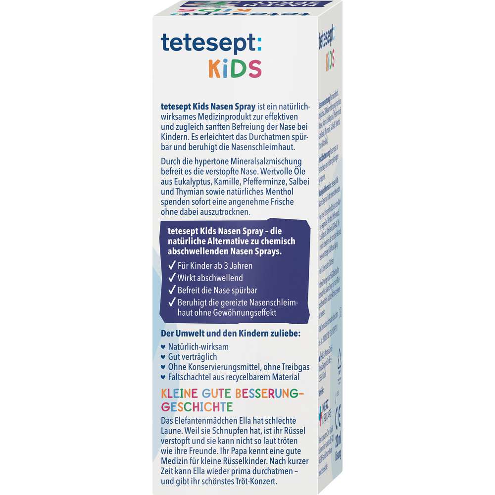 Produktabbildung tetesept Nasenspray Kids, Eukalyptusöl & Kamille
