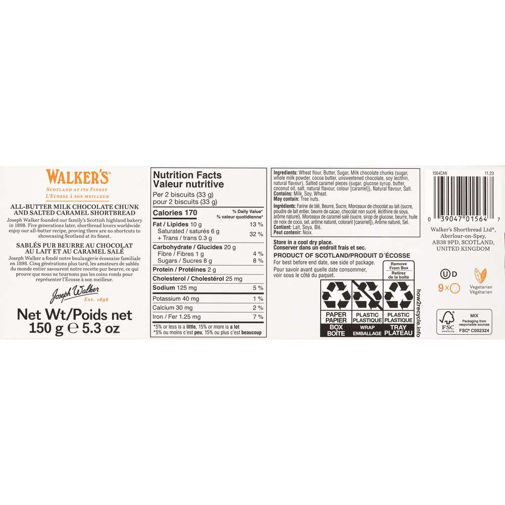 Produktabbildung Walker's Shortbread Salted Caramel