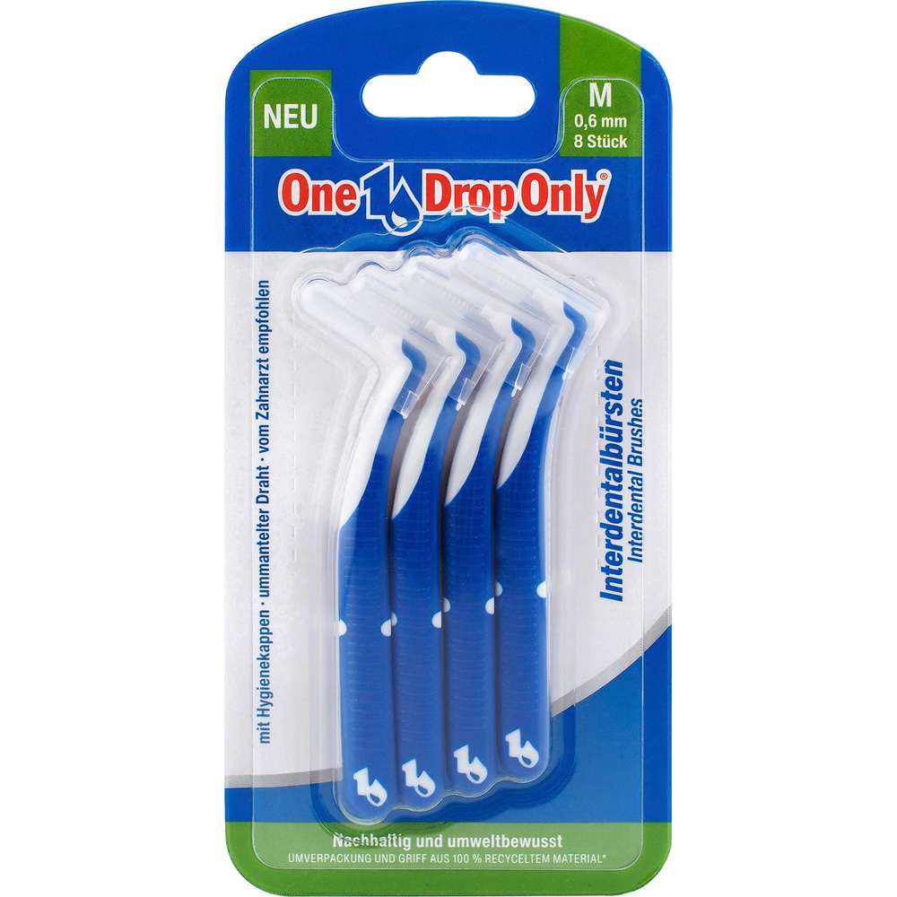 Produktabbildung One Drop Only Interdentalbürste M, blau