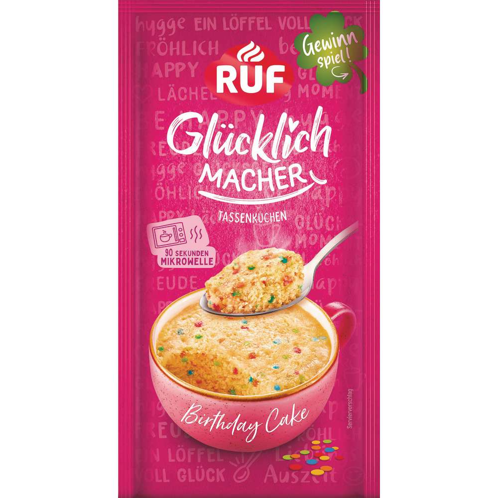 Produktabbildung RUF Tassenkuchen Birthday Cake, Glücklich Macher