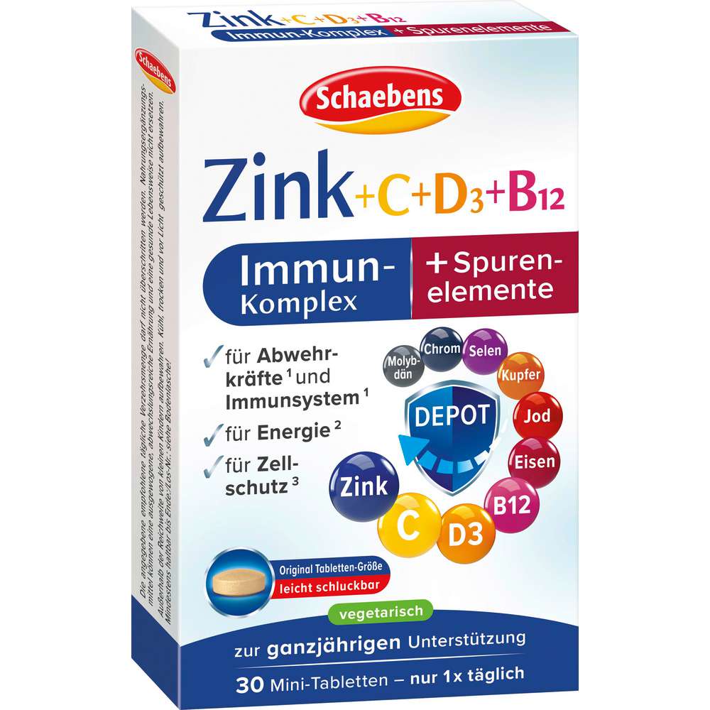 Produktabbildung Schaebens Immun-Kur, Zink + Spurenelemente, Mini-Tabletten