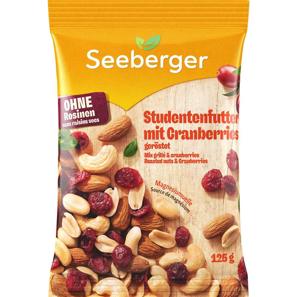 Produktabbildung Seeberger Studentenfutter mit Cranberries
