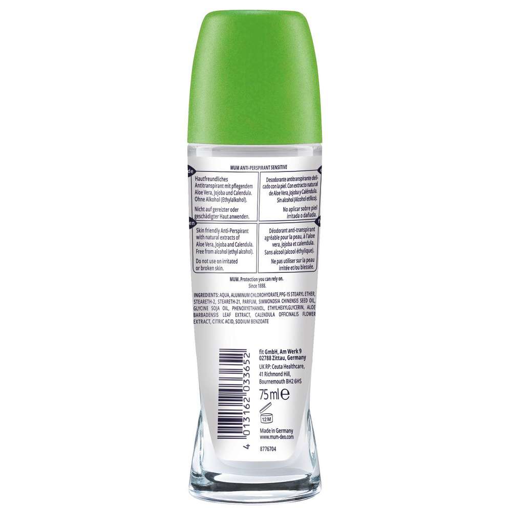 Produktabbildung Mum Deo Roll on, ensitive Aloe Vera