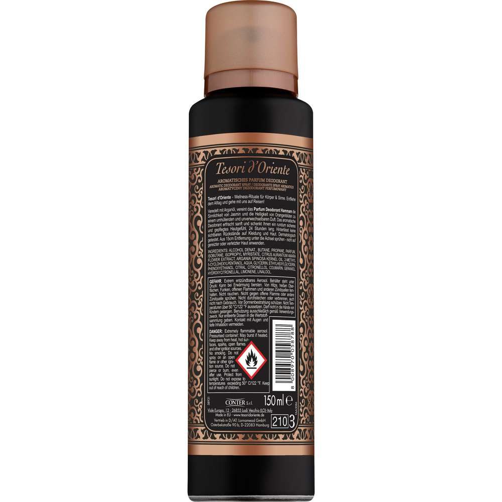 Produktabbildung Tesori d´Oriente Deo Spray Hammam, Arganöl & Orangenblüte